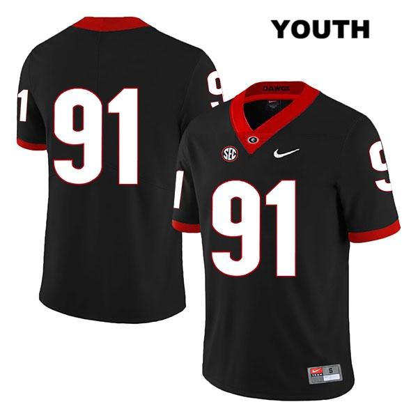 Georgia Bulldogs Youth Tymon Mitchell #91 NCAA No Name Legend Authentic Black Nike Stitched College Football Jersey YZV3556GE
